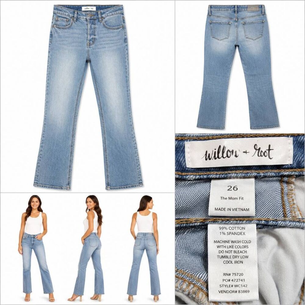 Willow + Root Mom Fit Jeans Light Wash Women's Size 26
